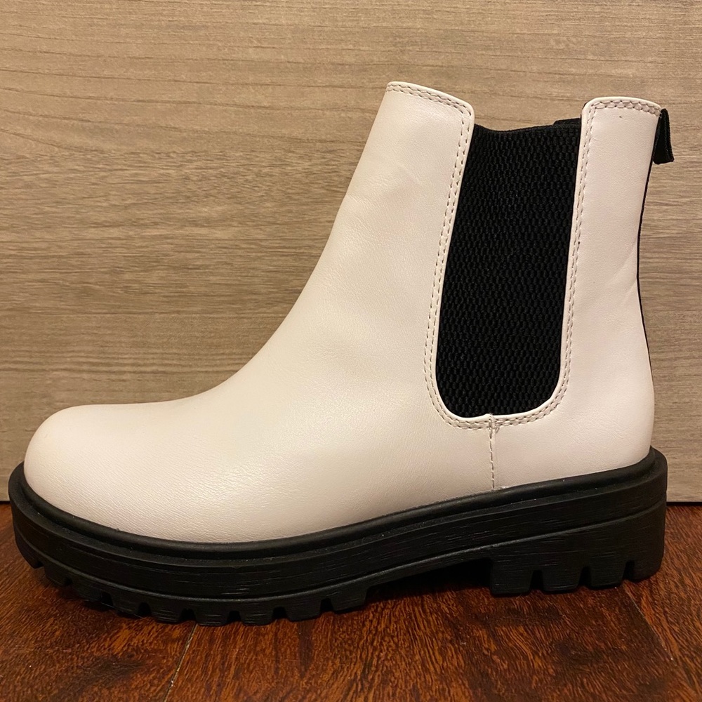 White Booties (Never Worn Outside)